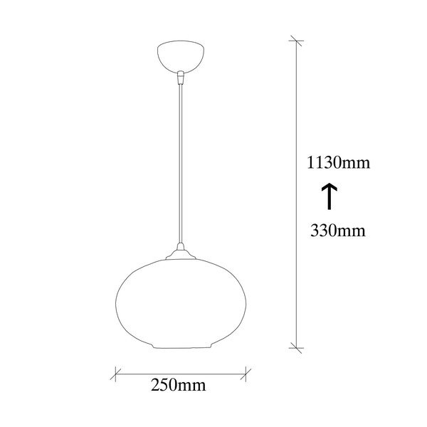 Висящо осветително тяло в цвят жълта охра и черно със стъклен абажур ø 25 cm Camini – Opviq lights-image-4