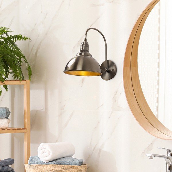 Стенна лампа в месингов цвят ø 21 cm Varzan – Opviq lights-image-1