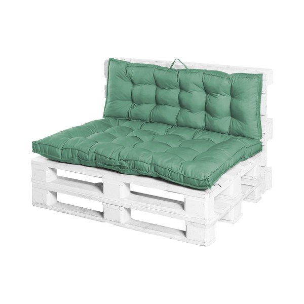 Sada 2 mentolově zelených venkovních matrací Ego Dekor Pallet, 80 x 120 x 8 cm a 40 x 120 x 8 cm