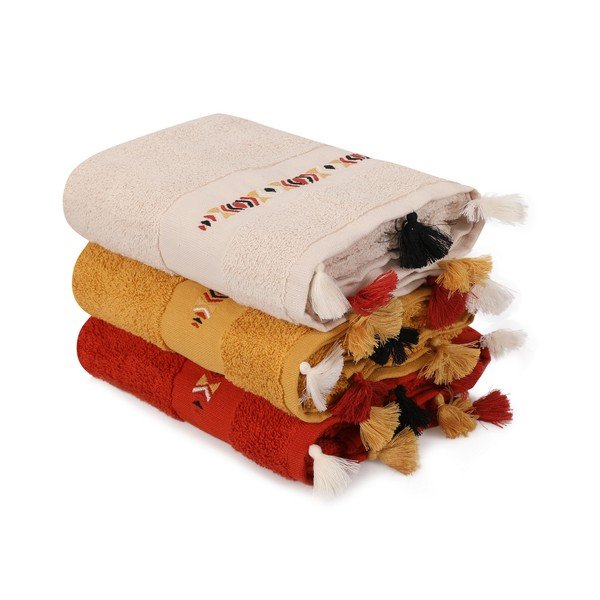 Памучни кърпи в комплект от 3 бр. от тери 50x90 cm Asorti – Foutastic