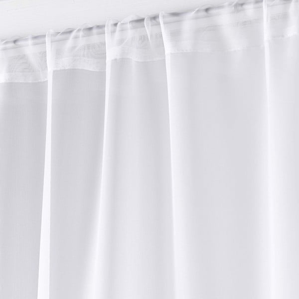 Бели завеси от микросатен в комплект 2 бр. 70x200 cm Voiline – douceur d'intérieur-image-1