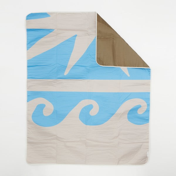 Синьо-сива плажна постелка , 175 x 140 cm Wash Me - Sunnylife