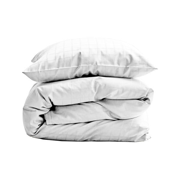 Бяло дамасково спално бельо за единично легло 140x200 cm Clear - Södahl