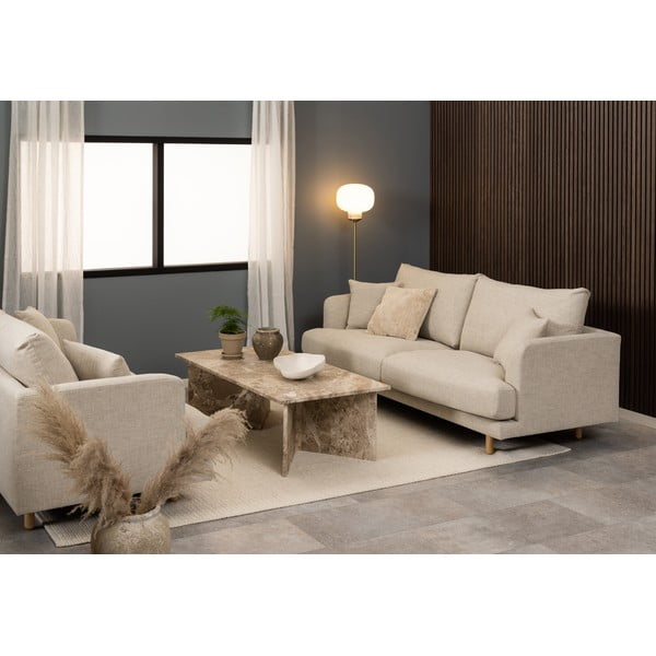 Бежова мраморна масичка за кафе 70x140 cm Vega – Actona-image-3