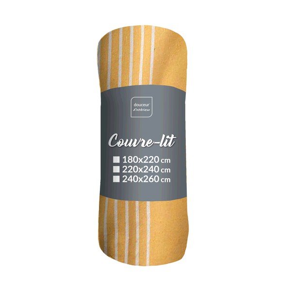 Жълто покривало за легло 240x260 cm Adele – douceur d'intérieur