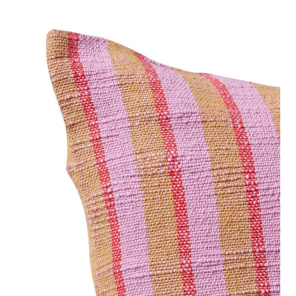 Розова и кафява памучна възглавница Rita, 50 x 50 cm - Hübsch-image-2