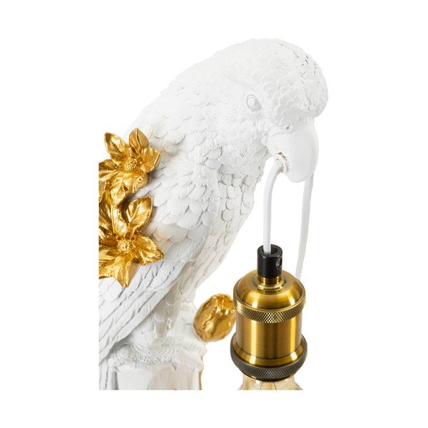 Бяло-златиста настолна лампа (височина 50,5 cm) Parrot – Mauro Ferretti-image-3