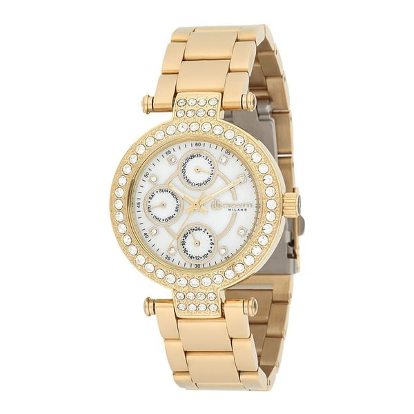 Дамски златен часовник от неръждаема стомана Crystalino - Bigotti Milano