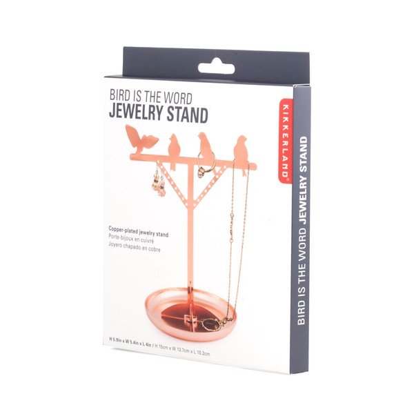 Stojan na šperky v měděné barvě Kikkerland Bird, výška 20 cm-image-2