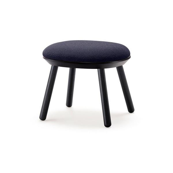 Синьо и черно вълнено столче за крака Naïve - EMKO