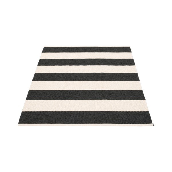 Черно-бял килим за открито и закрито 140x180 cm Bob Black Vanilla – Pappelina