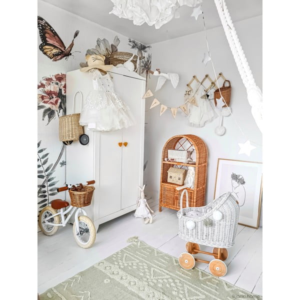 Светлозелен ръчно изработен памучен килим подходящ за пране 140x200 cm Tribu Olive – Lorena Canals-image-4