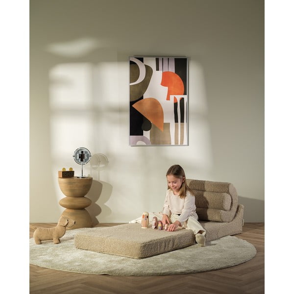 Светлокафяв детски стол от букле Flipster – Wigiwama-image-1