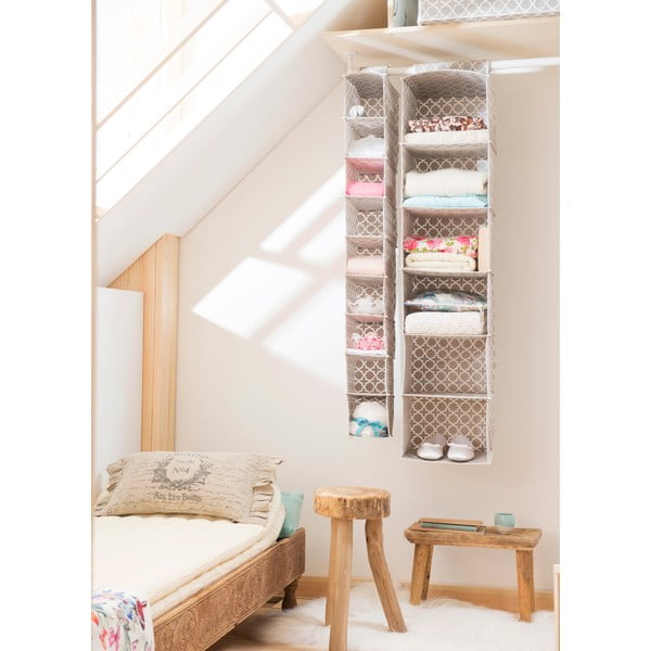 Бежов висящ органайзер с 6 отделения , ширина 30 cm - Compactor-image-4