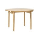 Кръгла сгъваема маса за хранене от дъб ø 120 cm Carno - Unique Furniture