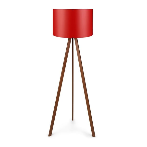 Свободностояща лампа с червен абажур Lamo - Unknown