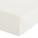 Кремав еластичен чаршаф от перкал 90x190 cm Easy Iron Percale – Catherine Lansfield