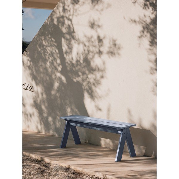 Синя градинска пейка от масивно дърво Navo – noo.ma-image-1