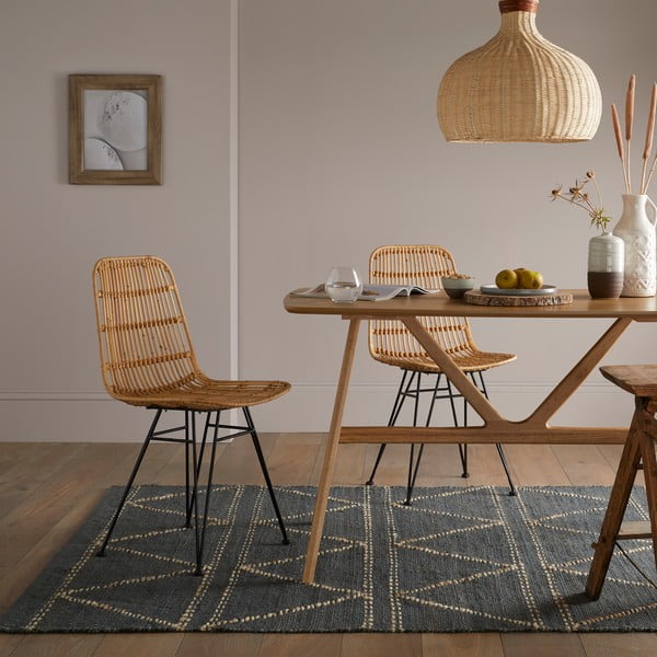 Син килим от юта , 160 x 230 cm Rhombi - Flair Rugs-image-1