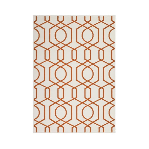Oranžovo-šedý koberec Kayoom Stella 400 Orange, 80 x 150 cm