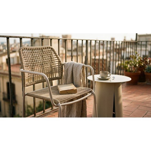 Бежов/в естествен цвят метален градински стол Jable – Bizzotto-image-1