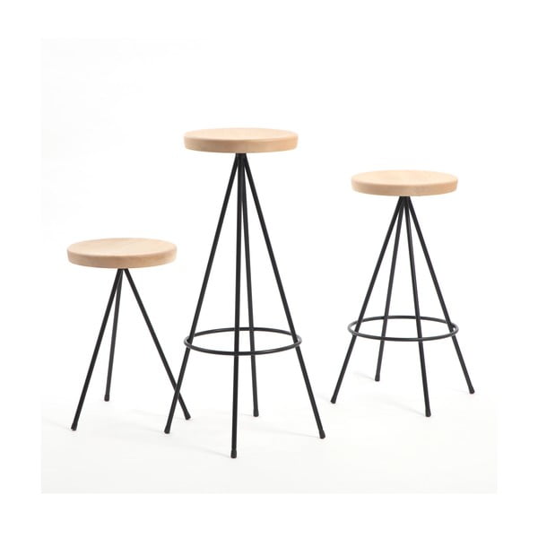 Barová stolička Mobles 114 Nuta Beech, výška 45cm-image-2