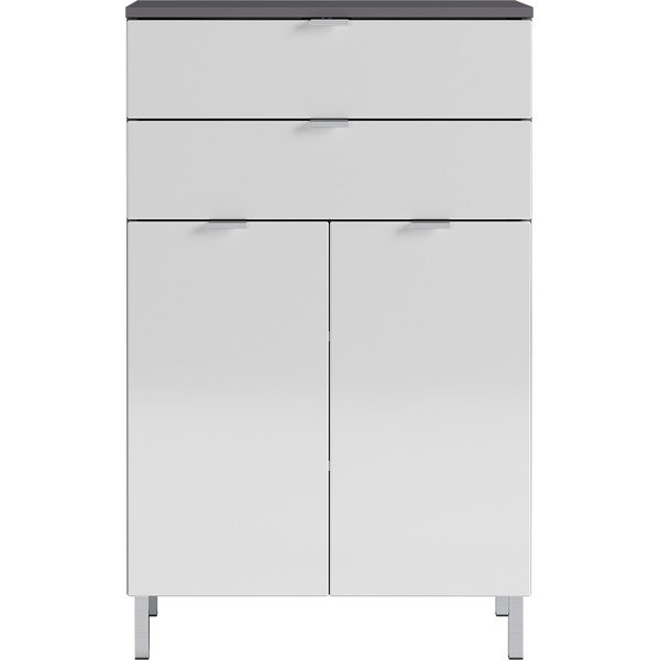 Бяло-сив висок шкаф за баня 60x97 cm Mauresa - Germania-image-1