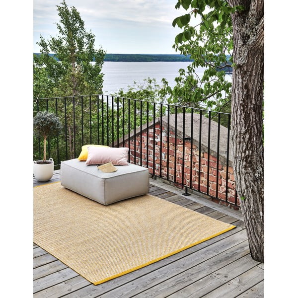 Килим за открито и закрито в цвят горчица 60x125 cm Effi Mustard – Pappelina-image-1