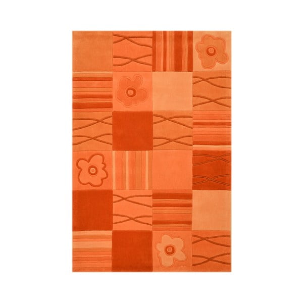 Ručně tkaný koberec Calypso, 70x140 cm, oranžový