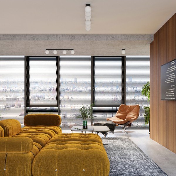 Черно осветително тяло за таван със стъклен абажур ø 12 cm Umerta – Sollux-image-4