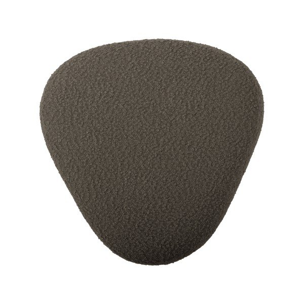 Табуретка от плат букле в сиво и кафяво Ada – Leitmotiv-image-3