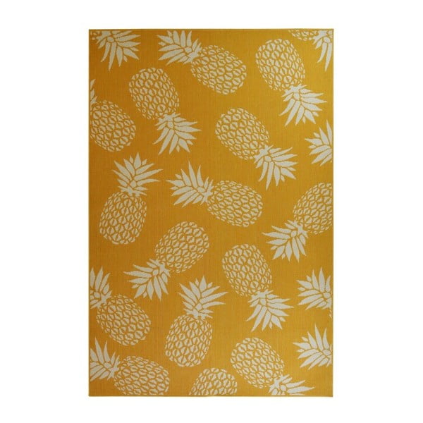Жълт килим за открито , 133 x 190 cm Ananas - Floorita