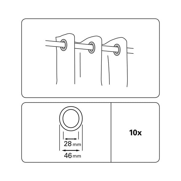 Капси за пердета в комплект от 10 - Gardinia-image-2