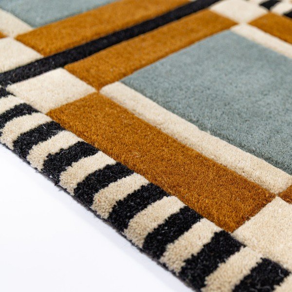 Ръчно изработен вълнен килим 140x200 cm Quadro Wool – Flair Rugs-image-4