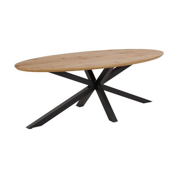 Трапезна маса с дъбов плот 100x220 cm Heaven – Actona-image-3