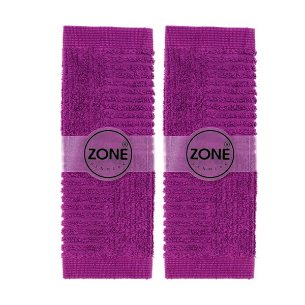 Pár malých ručníků, 2 ks, 30x30 cm, fialové