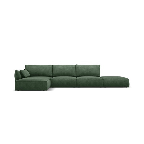 Тъмнозелен ъглов диван (ляв ъгъл) Vanda - Mazzini Sofas
