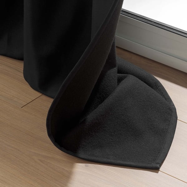 Черно термо перде от микрофибър 135x260 cm Micropolar – douceur d'intérieur-image-3