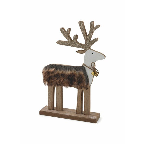 Дървена коледна декоративна статуя XMAS Renna Decorativa Grande - Villa d'Este