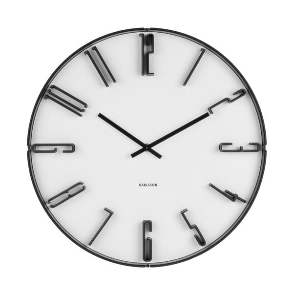 Бял стенен часовник , ⌀ 40 cm Sentient - Karlsson