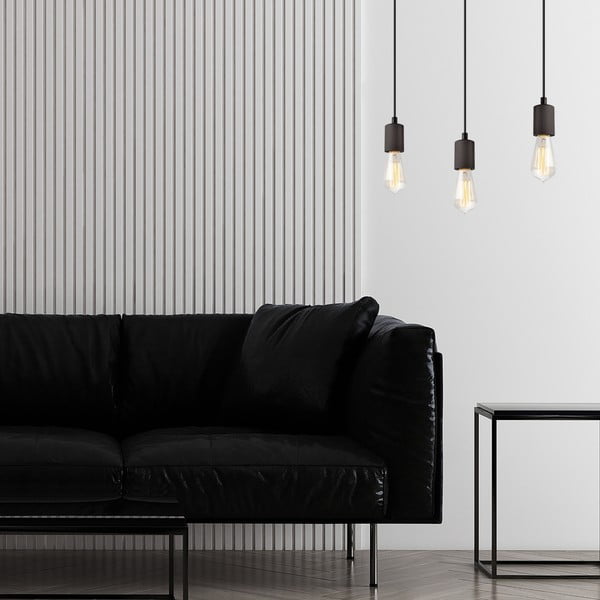 Черно висящо осветително тяло Leon - LAMKUR-image-3