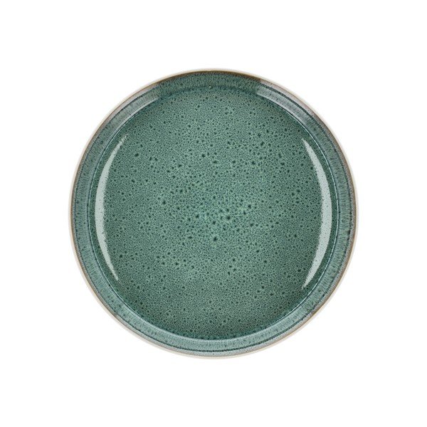 Бяла/зелена глинена чиния ø 27 cm Gastro White/Green – Bitz