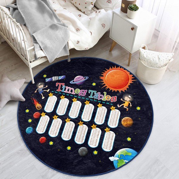 Черен детски килим ø 80 cm Comfort - Mila Home-image-1