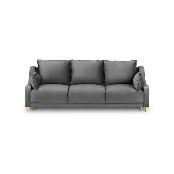 Светлосив разтегателен диван с място за съхранение Pansy, 215 cm - Mazzini Sofas-image-2