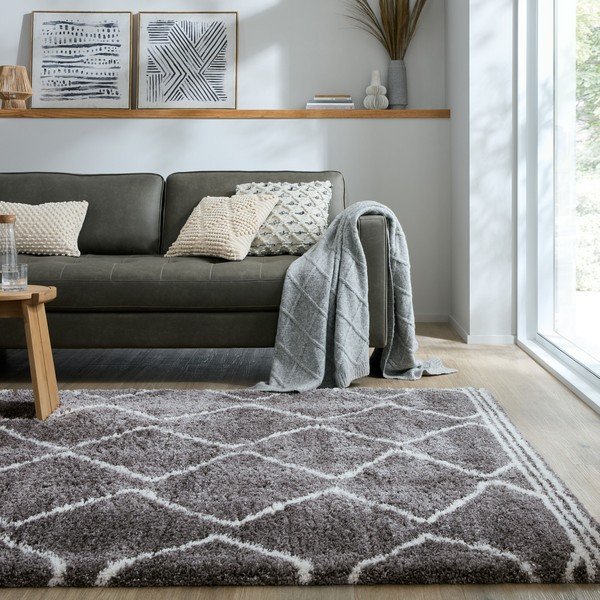 Сив килим 200x290 cm Riad Berber – Flair Rugs-image-1