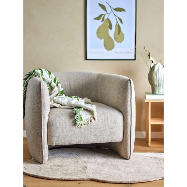 Кафяв вълнен килим 110x140 cm Denton – Bloomingville-image-1