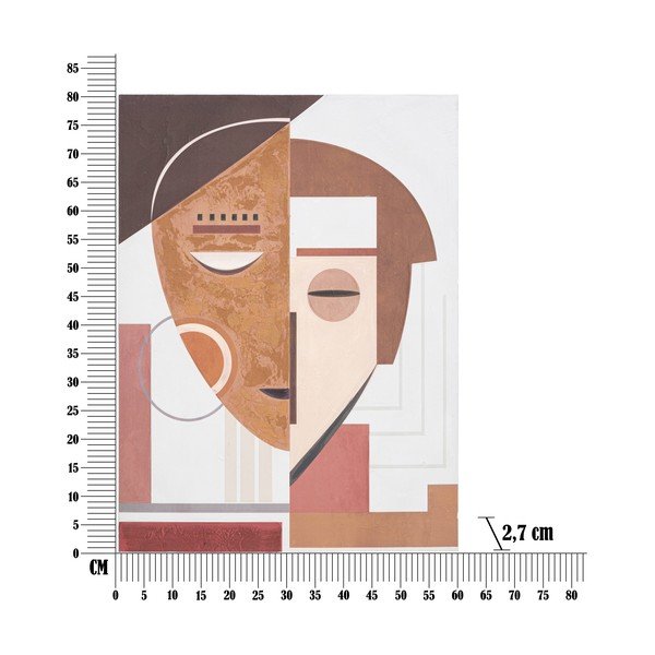Ръчно рисувана картина Ethic Face, 60 x 80 cm - Mauro Ferretti-image-3