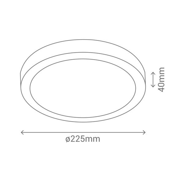 Сива кръгла лампа за таван , ø 22,5 cm Ant - SULION-image-3