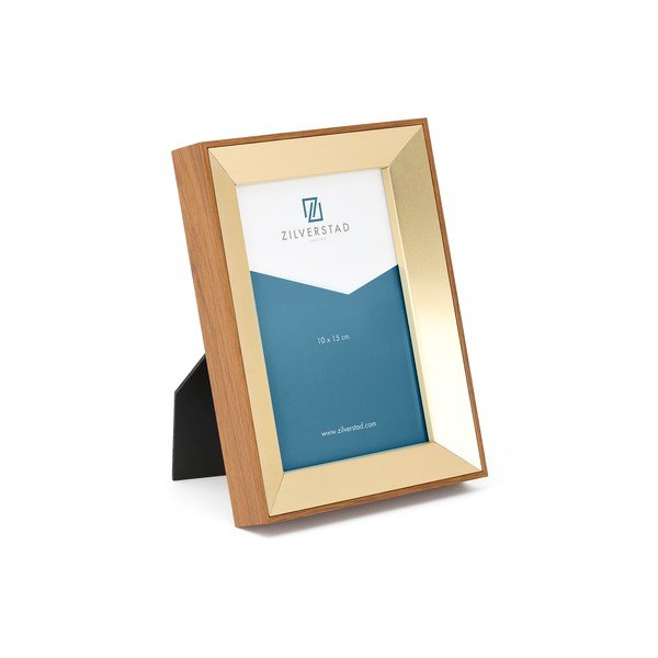 Метална стояща рамка в месингов цвят 13,5x18,5 cm Marseille – Zilverstad