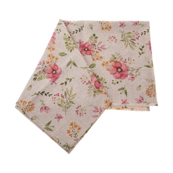 Измиваема покривка за маса със смес от лен 140x140 cm – Dakls